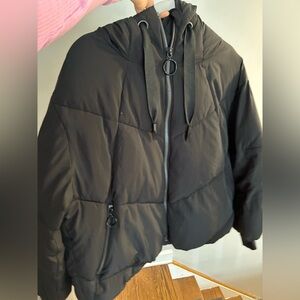 Zara Oversized Cropped Puffer Jacket Size Medium